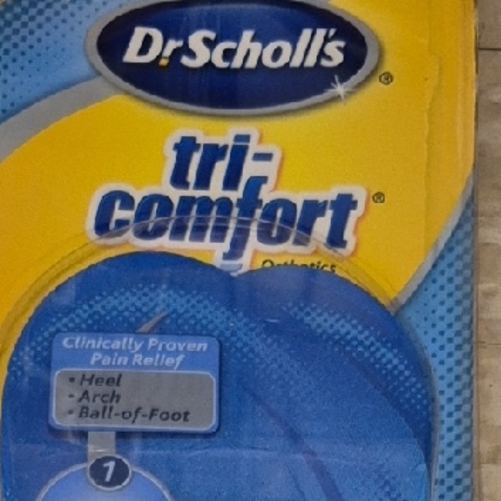 Dr. Scholl's Tri-Comfort Orthodics Insoles Men's 8-12 Blue